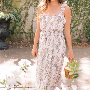 Gal Meets Glam Isabella Cross Back Ruffle Maxi